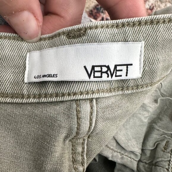 Vervet Green Distressed Destroyed Jeans Pants V3147 Womens size 31 - Picture 2 of 6